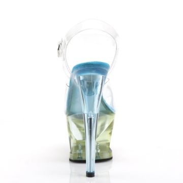 boty Pleaser MOON708MCT/C/LBLU - zezadu