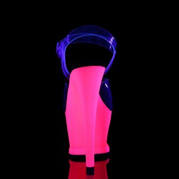 boty Pleaser MOON708UV/C/NHP - zezadu