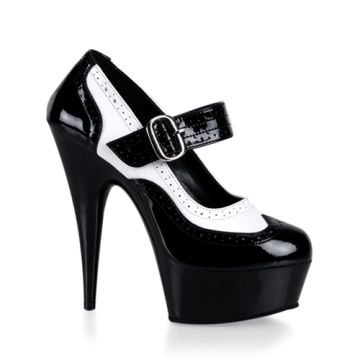 DEL688/BW/B Retro sexy lodičky na vysokém podpatku | DELIGHT-688 Pleaser DEL688/BW/B Retro sexy lodičky na vysokém podpatku | DELIGHT-688 Pleaser
