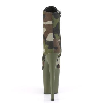 Kozačky Pleaser FLAM1020CAMO/GRN/DOL - zezadu