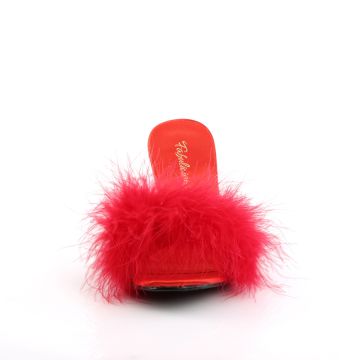AMO03/RPU Pantofle s chmýřím | AMOUR-03 Fabulicious - zepředu AMO03/RPU Pantofle s chmýřím | AMOUR-03 Fabulicious - zepředu
