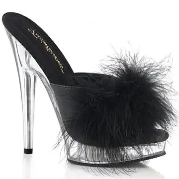 SULTRY-601F Černé pantofle
