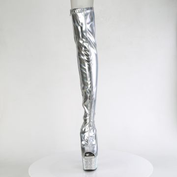 BEJ3011-7/SHG/SRS Kozačky Pleaser | BEJEWELED-3011-7 Pleaser - zepředu BEJ3011-7/SHG/SRS Kozačky Pleaser | BEJEWELED-3011-7 Pleaser - zepředu