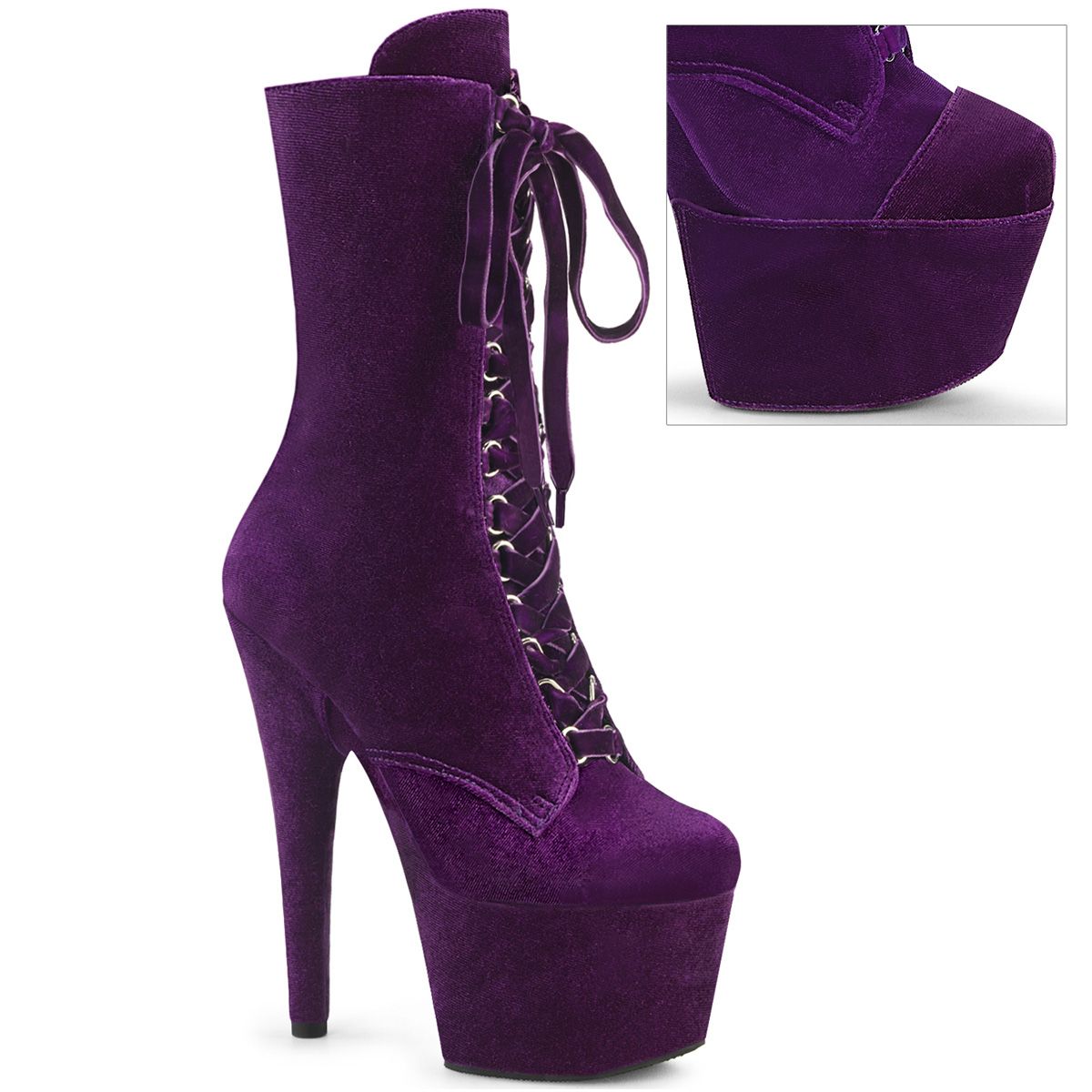ADO1045VEL/PP/M Kozačky Pleaser | ADORE-1045VEL Pleaser