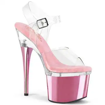 ESTEEM-708 Růžové sandály Pleaser