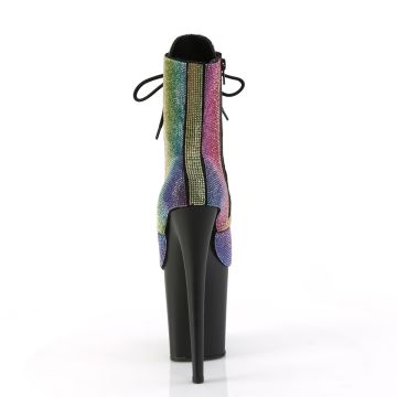 FLAM1020RS/RBOWRS/B Kozačky Pleaser | FLAMINGO-1020RS Pleaser - zezadu FLAM1020RS/RBOWRS/B Kozačky Pleaser | FLAMINGO-1020RS Pleaser - zezadu