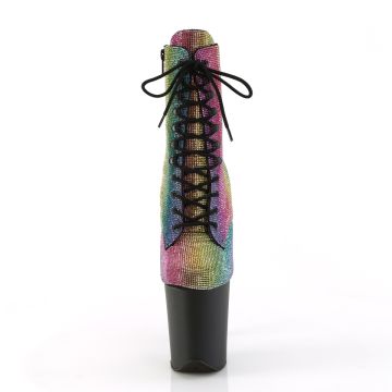 FLAM1020RS/RBOWRS/B Kozačky Pleaser | FLAMINGO-1020RS Pleaser - zepředu FLAM1020RS/RBOWRS/B Kozačky Pleaser | FLAMINGO-1020RS Pleaser - zepředu