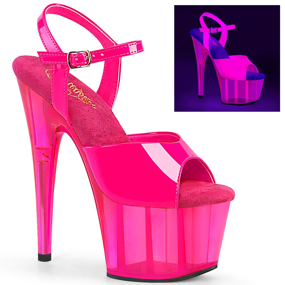 ADORE-709UVT Svítící boty Pleaser | ADORE-709UVT Pleaser