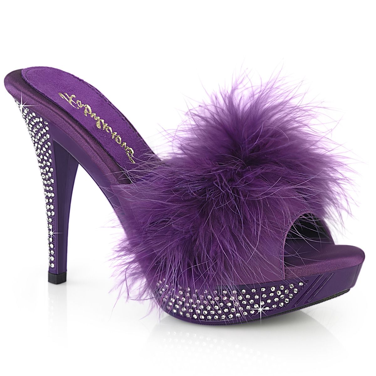 ELEG401F/PPPU/M Fialové pantofle | ELEGANT-401F Fabulicious