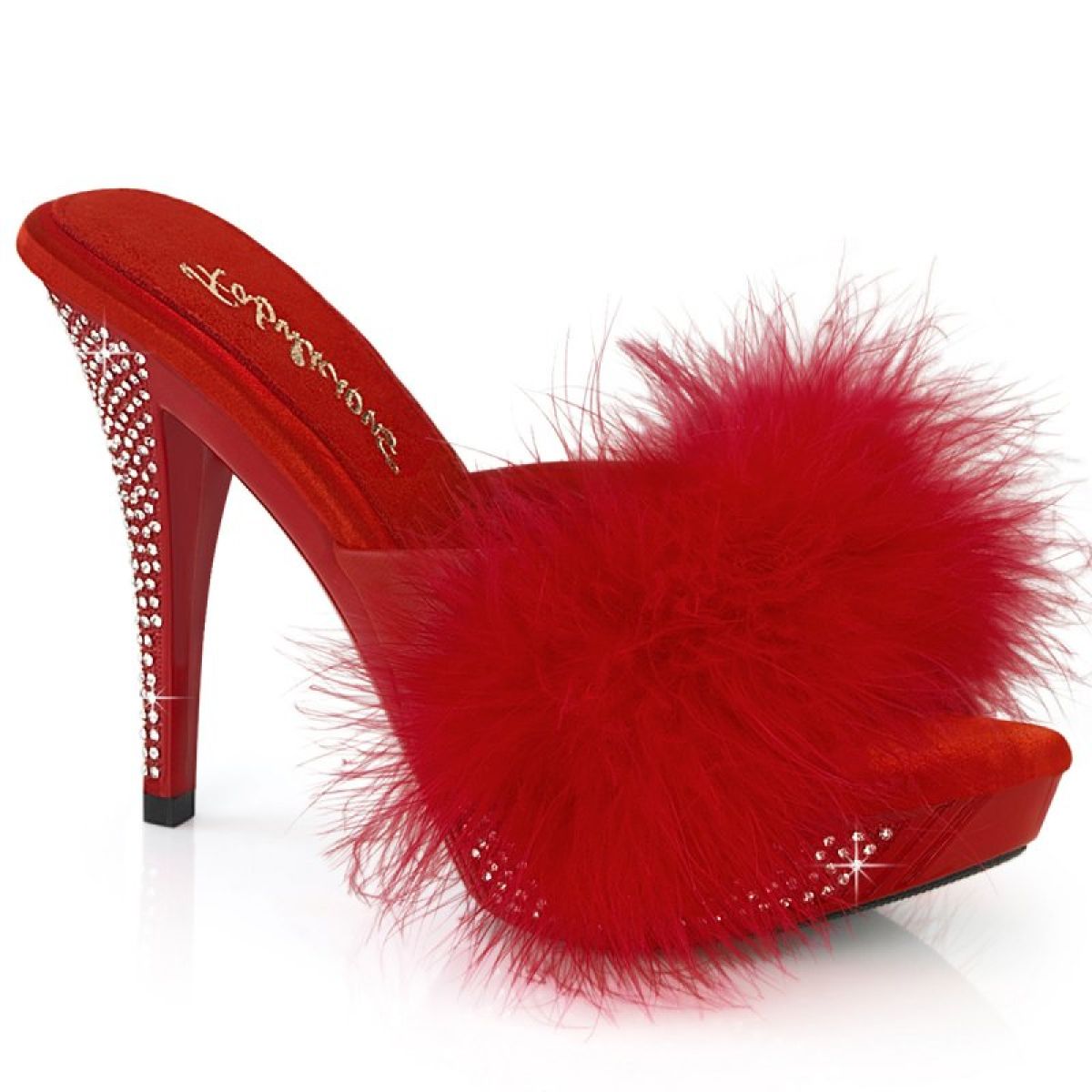 ELEG401F/RPU/M Červené pantofle | ELEGANT-401F Fabulicious