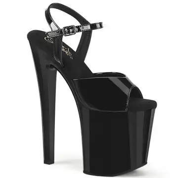 ENCHANT-709 Černé sandály Pleaser
