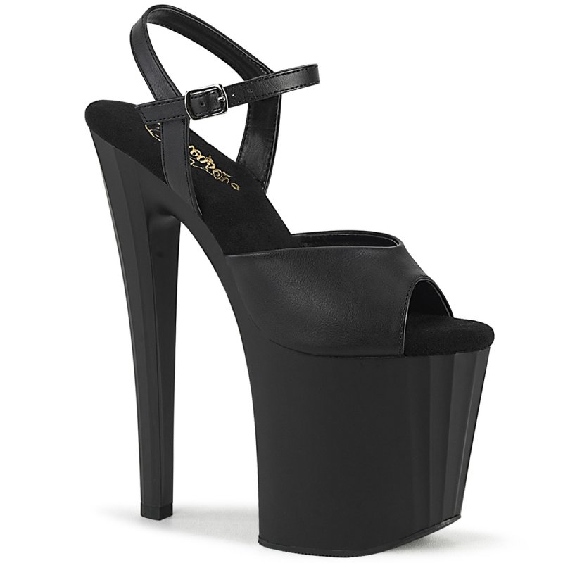 ENC709/BPU/M Černé sandály Pleaser