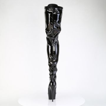 Pleaser kozačky DEL4023/B/M - zezadu