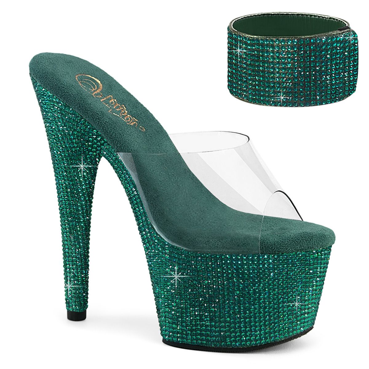 BEJ712RS/C/GNRS Pleaser pantofle | BEJEWELED-712RS Pleaser