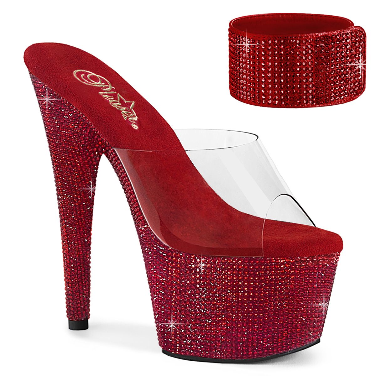 BEJ712RS/C/RYRRS Pleaser pantofle | BEJEWELED-712RS Pleaser