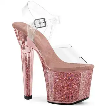 LOVESK708SG/C/PNKG Pleaser sandály