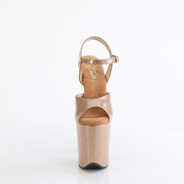 Pleaser sandály FLAM809GP/GG/M | FLAMINGO-809GP - zepředu