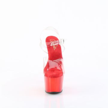 Pleaser červené sandály ADO708/C-M/RCH | ADORE-708 - zepředu