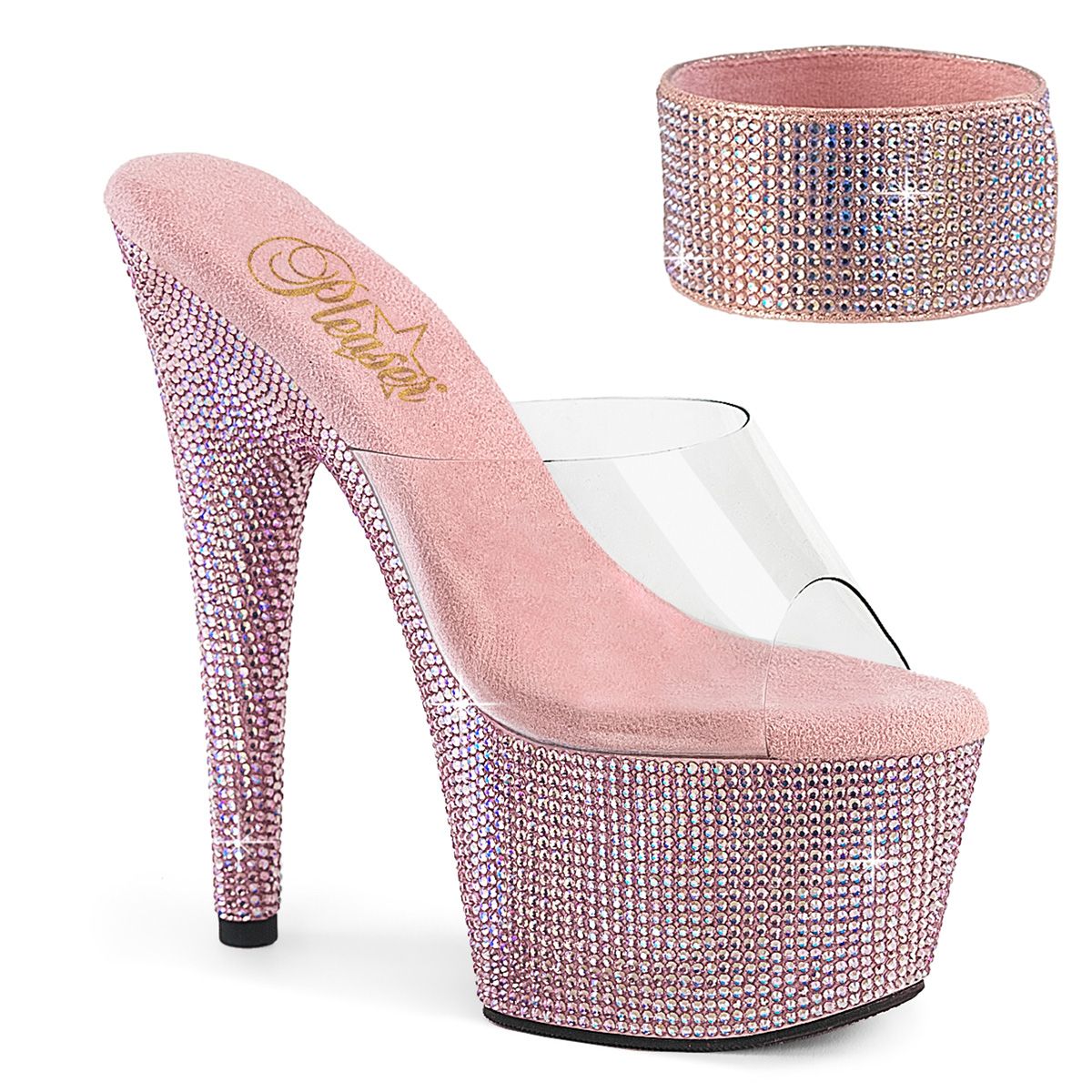 BEJ712RS/C/BPRS Pleaser pantofle | BEJEWELED-712RS Pleaser