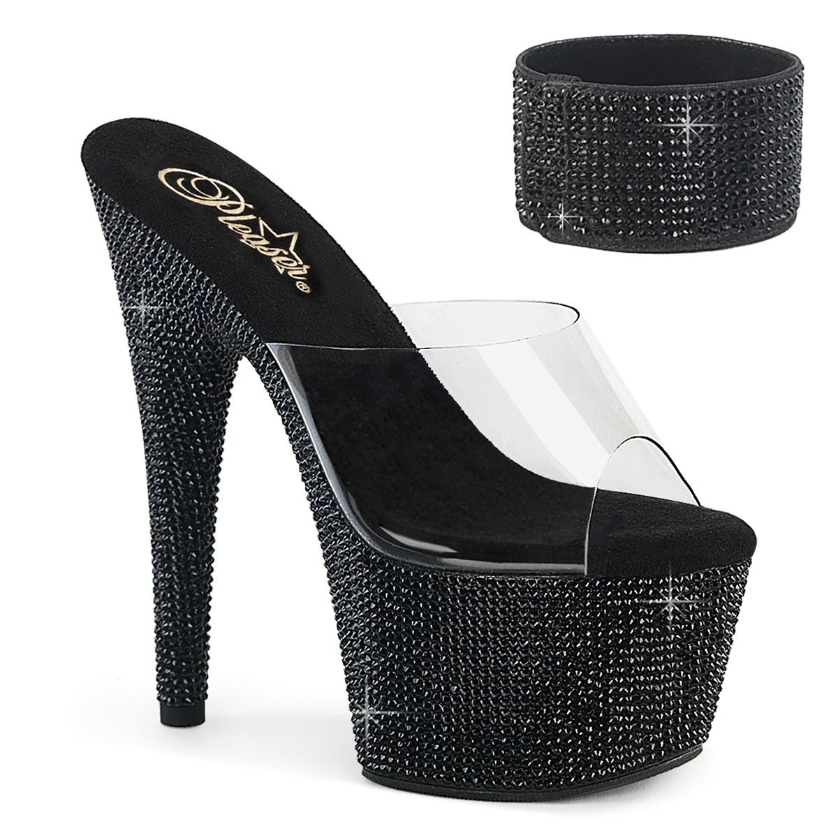 BEJ712RS/C/BRS Pleaser pantofle | BEJEWELED-712RS Pleaser