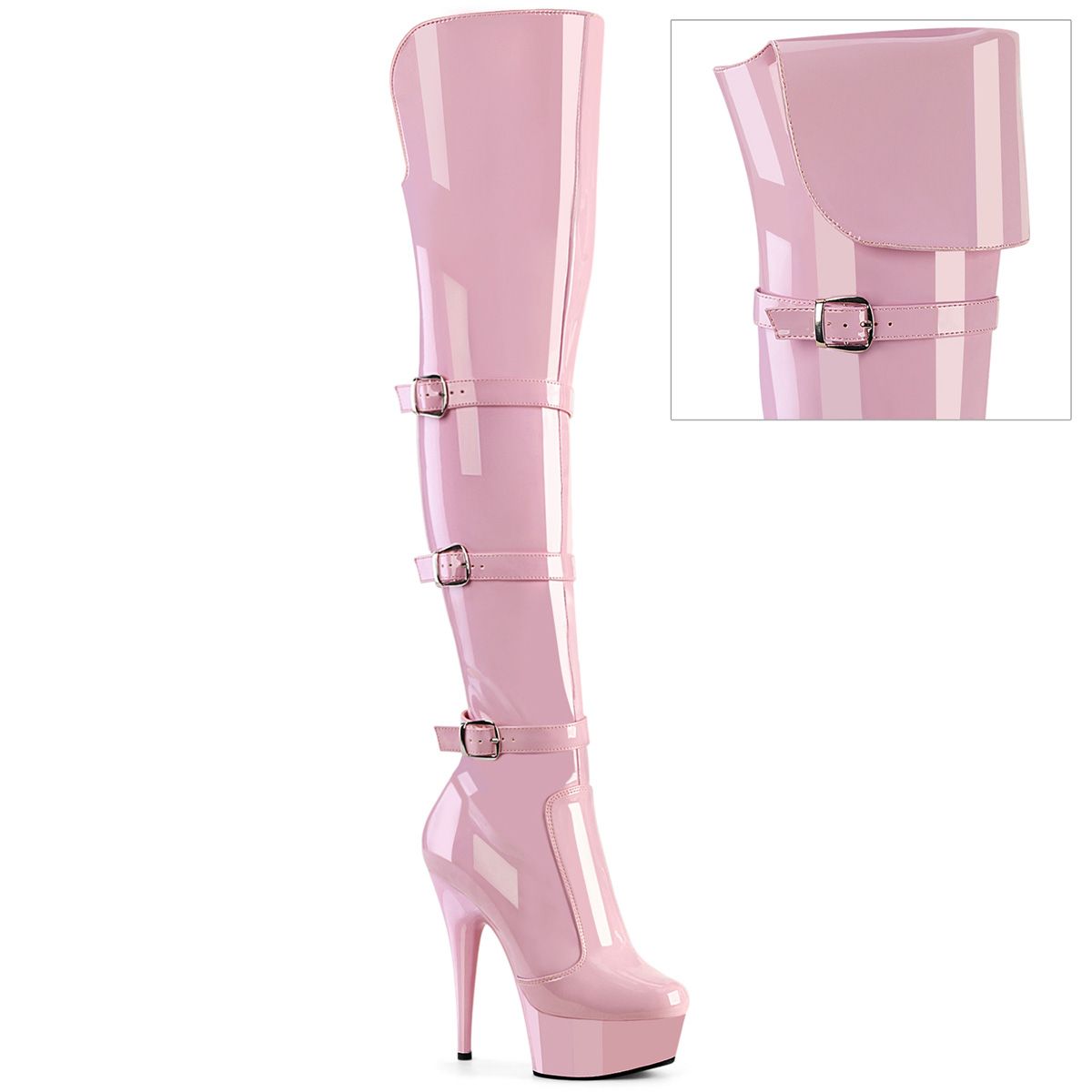 DEL3018/BP/M Pleaser kozačky | DELIGHT-3018 Pleaser