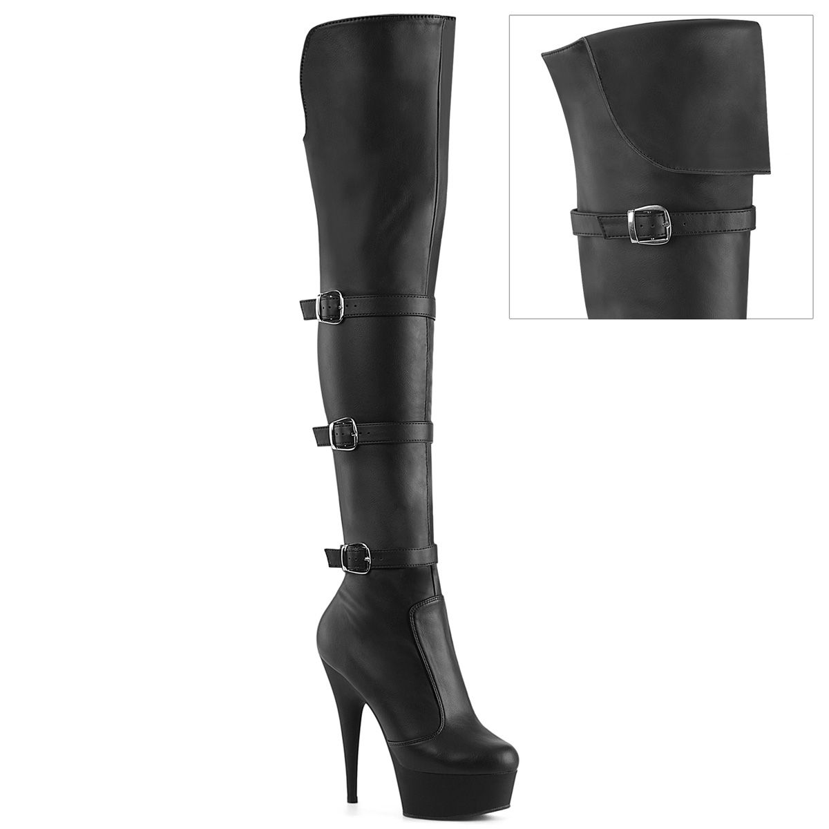 DEL3018/BPU/M Pleaser kozačky | DELIGHT-3018 Pleaser