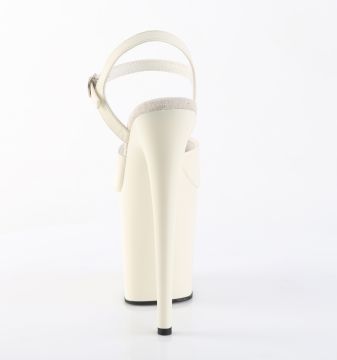 Bílé sexy boty Pleaser FLAM809/O-WPU/M | FLAMINGO-809 - zezadu