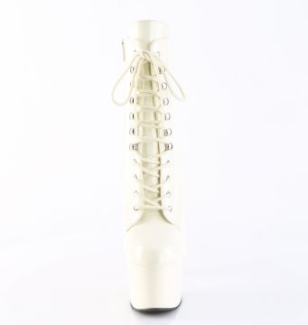 ADO1020/OW/M Bílé sexy kozačky Pleaser | ADORE-1020 Pleaser - zepředu