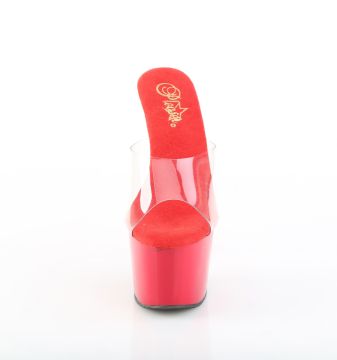 ADO701/C/R Červené pantofle Pleaser | ADORE-701 Pleaser - zepředu ADO701/C/R Červené pantofle Pleaser | ADORE-701 Pleaser - zepředu