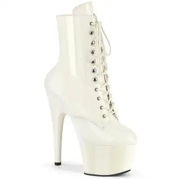 ADO1020/OW/M Bílé sexy kozačky Pleaser