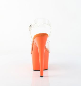 Oranžové boty Pleaser ADO708/C/OG | ADORE-708 - zezadu