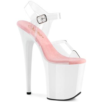 exotic dance FLAM808/C-BP/W Sandály Pleaser