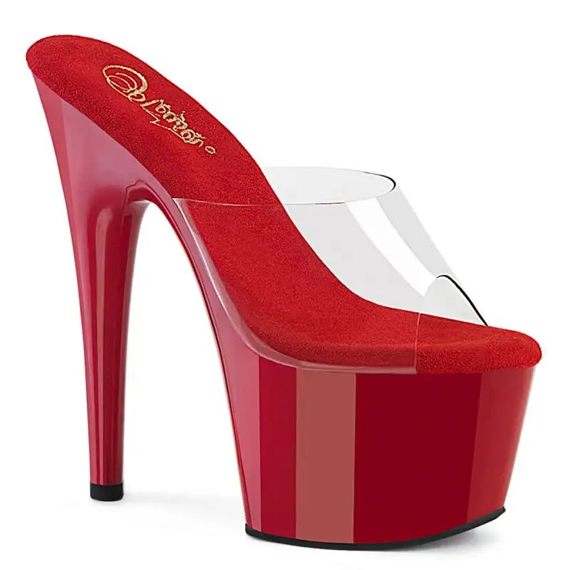 ADO701/C/R Červené pantofle Pleaser