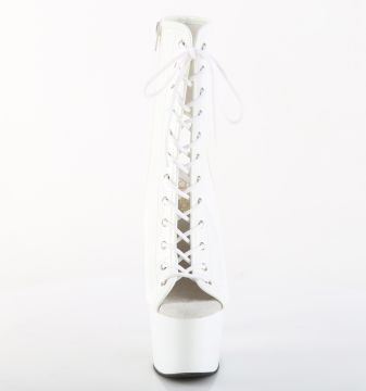 Bílé go-go boty Pleaser ADO1016/W/M | ADORE-1016 - zepředu