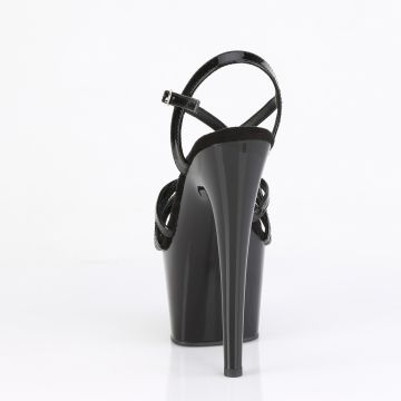 Černé sandály Pleaser ADO713/B/M | ADORE-713 - zezadu