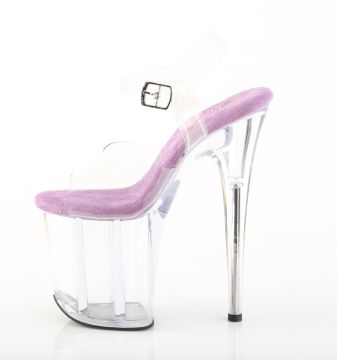 Průhledné sexy boty Pleaser FLAM808/C-LV/C | FLAMINGO-808 - z vnitřku