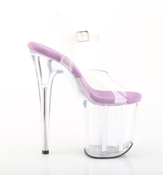 Průhledné sexy boty Pleaser FLAM808/C-LV/C | FLAMINGO-808 - z vnějšku