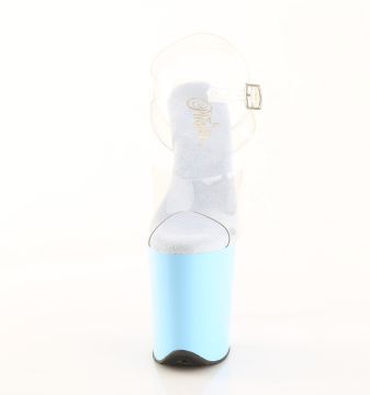 FLAM808/C/BB Modré sexy boty Pleaser | FLAMINGO-808 Pleaser - zepředu FLAM808/C/BB Modré sexy boty Pleaser | FLAMINGO-808 Pleaser - zepředu