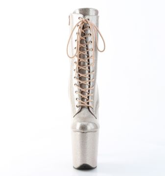 FLAM1040GP/CHAG/M Zlaté sexy kozačky Pleaser | FLAMINGO-1040GP - zepředu FLAM1040GP/CHAG/M Zlaté sexy kozačky Pleaser | FLAMINGO-1040GP - zepředu