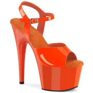 ADO709/OG/M Oranžové sexy boty Pleaser