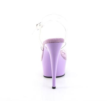 DEL608/C/LV Fialové pole dance boty | DELIGHT-608 Pleaser - zezadu DEL608/C/LV Fialové pole dance boty | DELIGHT-608 Pleaser - zezadu