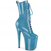 FLAM1040GP/BBG/M Modré sexy kozačky Pleaser