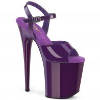 FLAM809/PP/M Fialové sexy boty Pleaser