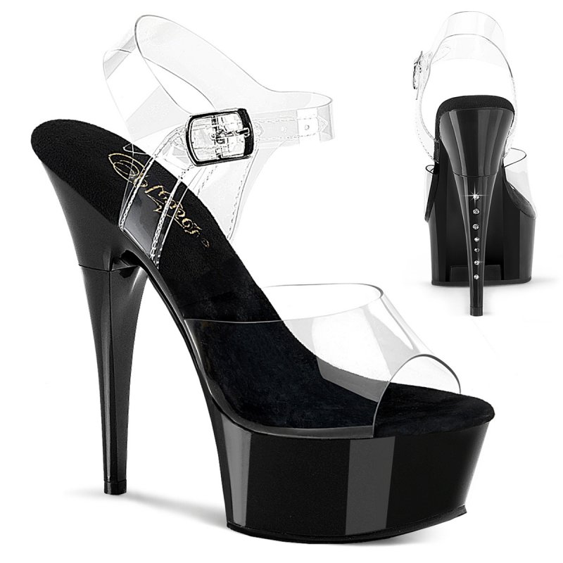 CAP608/C/B Černé sandály Pleaser
