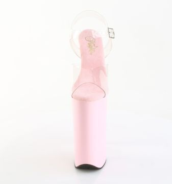 Růžové nejvyšší podpatky Pleaser BEY008/C/BP | BEYOND-008 - zepředu