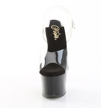 SKY308CRS/C/B-LVRS Taneční sandály s kamínky Pleaser | SKY-308CRS Pleaser - zepředu SKY308CRS/C/B-LVRS Taneční sandály s kamínky Pleaser | SKY-308CRS Pleaser - zepředu