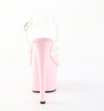 SKY308/C/BP Růžové sandály Pleaser | SKY-308 Pleaser - zezadu