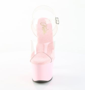 SKY308/C/BP Růžové sandály Pleaser | SKY-308 Pleaser - zepředu