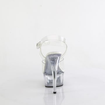 DELIGHT-608VL Průhledné sandály Pleaser | DELIGHT-608VL Pleaser - zezadu DELIGHT-608VL Průhledné sandály Pleaser | DELIGHT-608VL Pleaser - zezadu