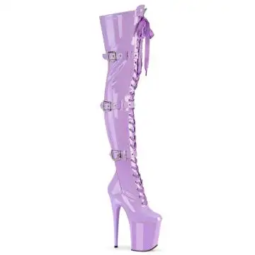 FLAM3028/LV/M Fialové erotické kozačky Pleaser